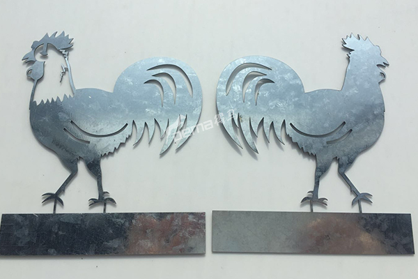 得馬光纖激光切割機切割的鍍鋅板 得馬光纖激光切割機切割的鍍鋅板